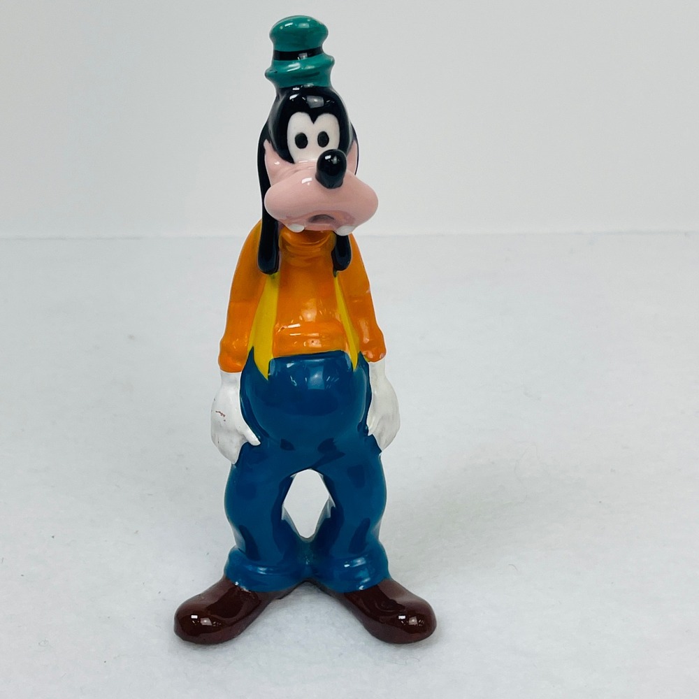 Vintage Disney Goofy Ceramic Figurine 5.5 Inch Japan Collectible Orange Blue - Picture 6 of 10